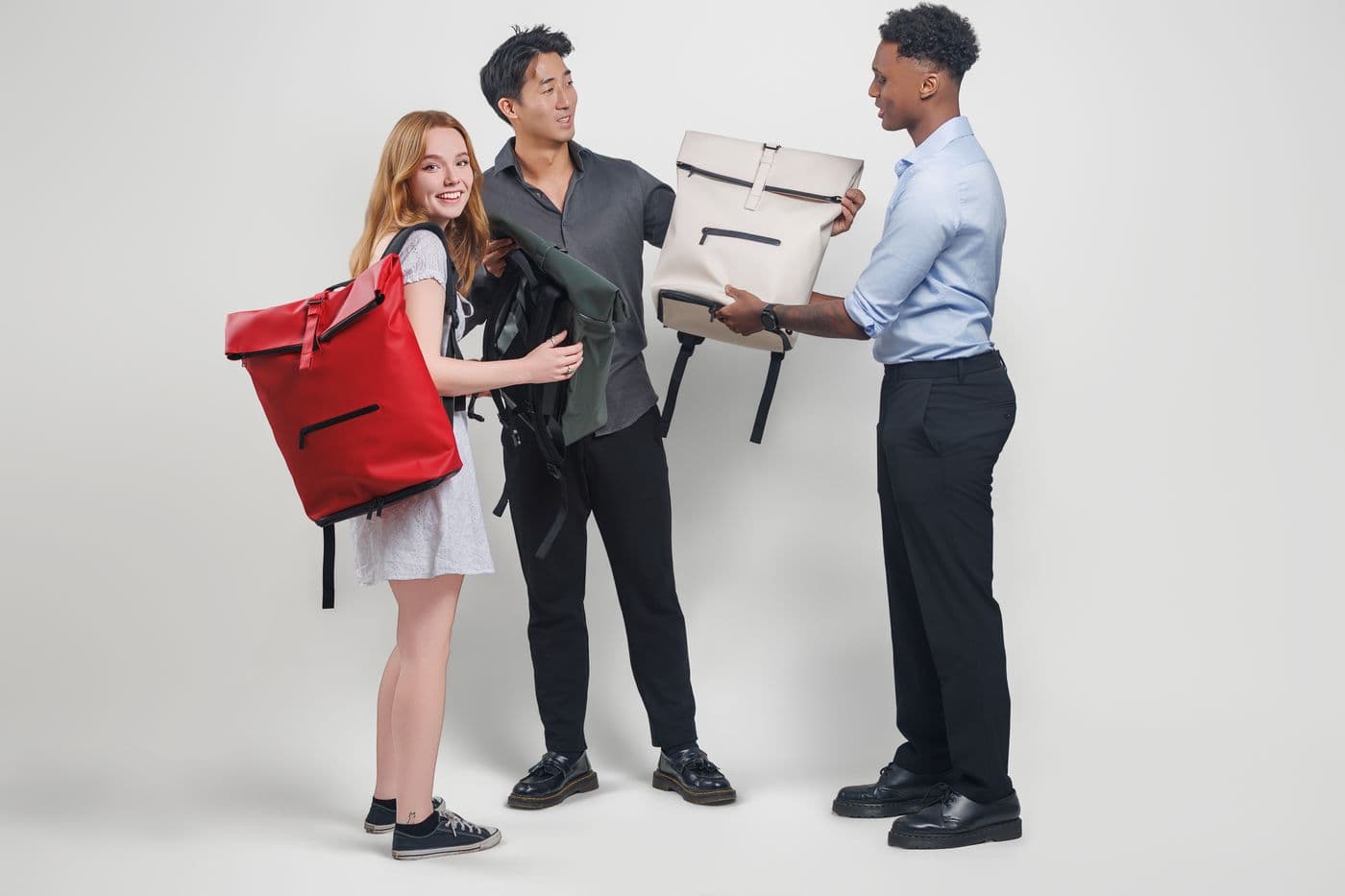 Model with NORJ backpack